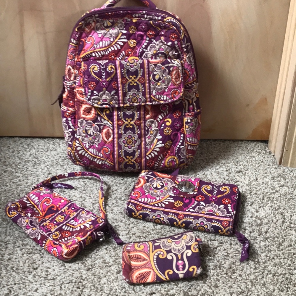 Vera Bradley 4 piece set backpack
